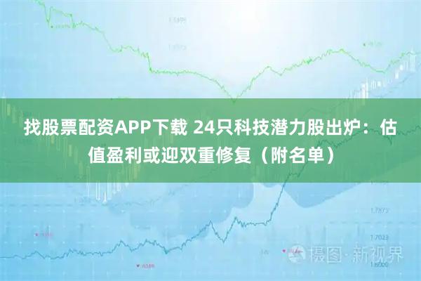 找股票配资APP下载 24只科技潜力股出炉：估值盈利或迎双重修复（附名单）